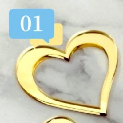 10 τμχ/σετ Ins Style Love Heart ακρυλικό κάλυμμα για τούρτα γενεθλίων για την ημέρα του Αγίου Βαλεντίνου Διακόσμηση τούρτας γάμου στο πλάι ακρυλικό ένθετο
