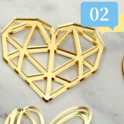 10 τμχ/σετ Ins Style Love Heart ακρυλικό κάλυμμα για τούρτα γενεθλίων για την ημέρα του Αγίου Βαλεντίνου Διακόσμηση τούρτας γάμου στο πλάι ακρυλικό ένθετο