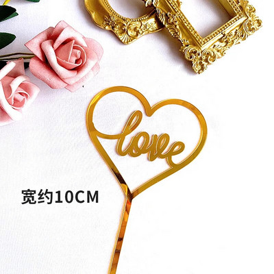 Νέο Mr&Mrs Cake Topper Χρυσό Ακρυλικό Mr Mrs Wedding Cake Topper Αρραβώνα Διακοσμήσεις γαμήλιας τούρτας Mariage Party Supplies