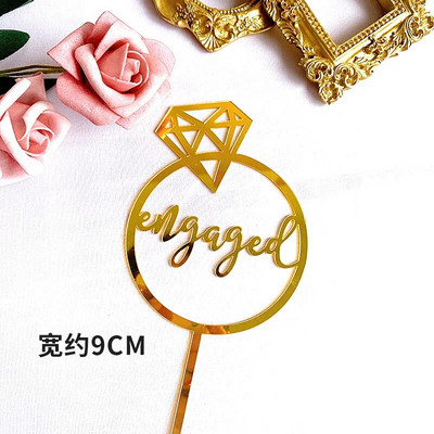 Νέο Mr&Mrs Cake Topper Χρυσό Ακρυλικό Mr Mrs Wedding Cake Topper Αρραβώνα Διακοσμήσεις γαμήλιας τούρτας Mariage Party Supplies