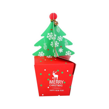 Весела Коледа Хартиени кутии Кутии за лакомства За бонбони Бисквитка Кутия за ябълки Navidad Нова година Коледна украса Кутия за подарък Чанта Kerst noel