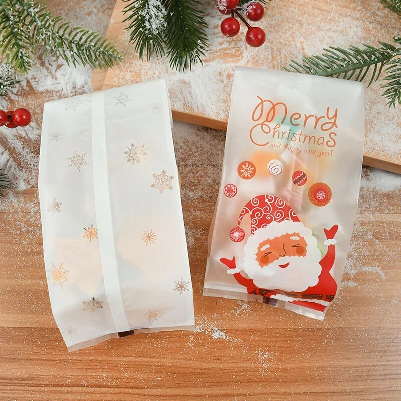 25 vnt. Linksmų Kalėdų Dovanų Krepšiai Animaciniai filmukai Kalėdų Senelis Saldainiai Sausainiai Kepiniai Pakuotė Krepšelis Vaikams palanki Kalėdų Naujųjų Metų vakarėlio puošmena