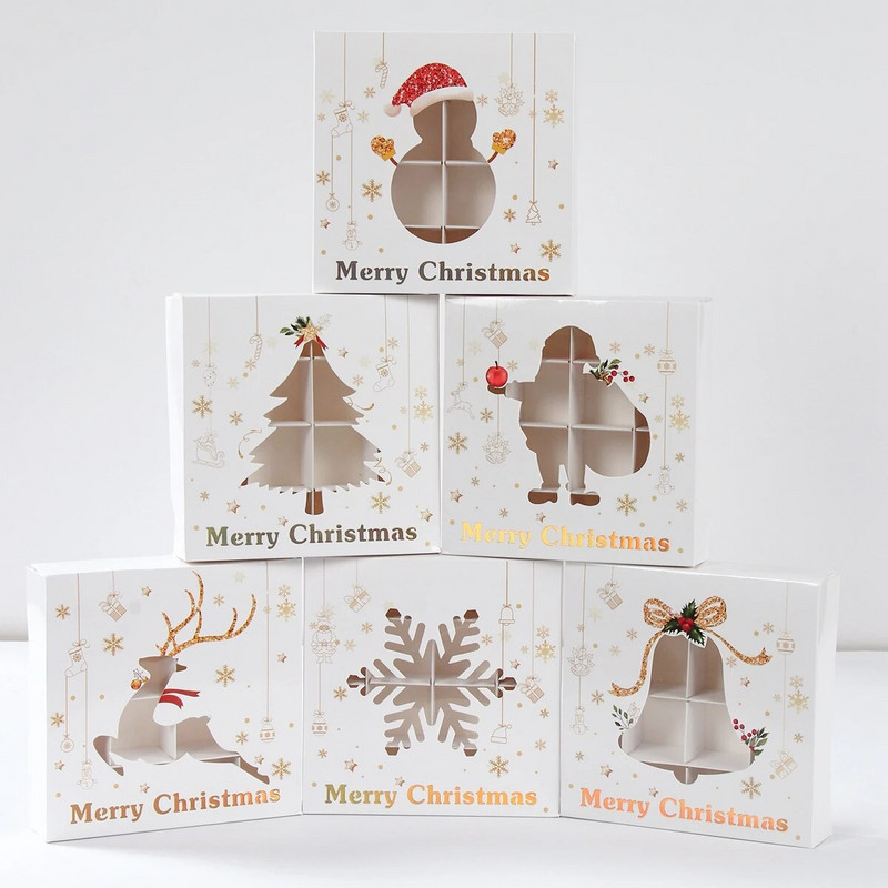 Kalėdų sausainių dėžutės saldainių pakavimo dėžutė Linksmų Kalėdų papuošimas namams 2023 Navidad Noel Kalėdų eglutės papuošimas Naujieji Metai