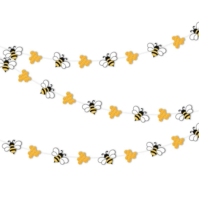 2,5 mln. Graži dygsniuota popierinė virvelė Bitės rankena Daisy traukiama gėlė Vaikų gimtadienio vestuvių vakarėlis Kabantys reklamjuostės girliandos pakabukas