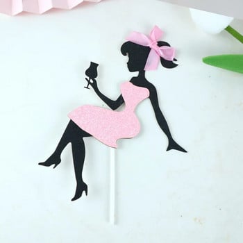 INS New Makeup Wedding Cake Topper Sexy High Heels Bottle Парфюм Birthday Cupcake Topper Gilrs Birthday Party Cake Decorations