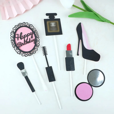 INS New Makeup Topper Γαμήλιας τούρτας Σέξι ψηλοτάκουνα μπουκάλι αρώματος Γενέθλια Cupcake Topper Gilrs Διακοσμήσεις τούρτας για πάρτι γενεθλίων