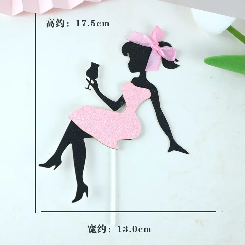 INS naujos makiažo vestuvinio torto puošmenos Seksualūs aukštakulniai kvepalų buteliukas Gimtadienio pyrago kepurė Gilrs gimtadienio vakarėlio papuošimai