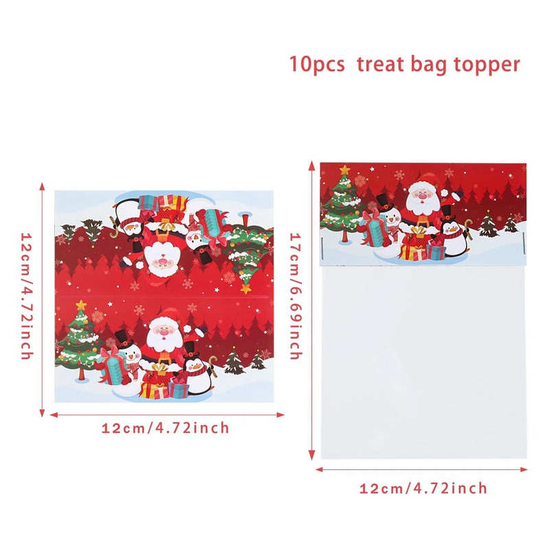 10 vnt kalėdinių skanėstų maišelių tvarsčių Linksmų Kalėdų papuošimas namams 2023 m. Kalėdų krepšio ornamentas Navidad Natal Naujųjų metų dovana 2024 m.