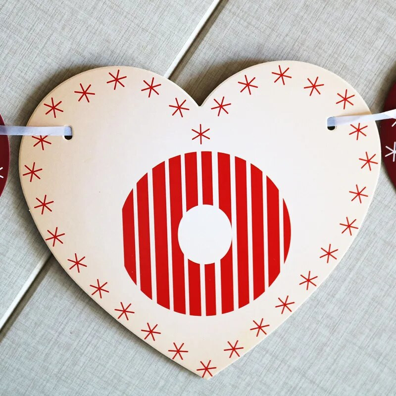 1 vnt Meilė širdis I LOVE YOU Laiškas vėliava traukiamas Vestuvių vakarėlio skelbimas Vietos fonas „Pasidaryk pats“ pakabinamas skerdenos papuošimas