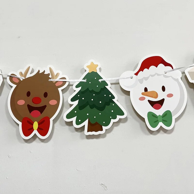 Mielas animacinis filmas Linksmų Kalėdų Laiškas Vėliava Reklaminė juosta Gimtadienis Vestuvės Naujųjų Metų vakarėlis Kabantys fonas Kabantys skerdenos girliandos dekoras