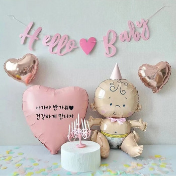 INS Hello Baby Letter Flag Banner Baby One Hundred Days Happy Birthday Party Background Κρεμαστή γιρλάντα DIY Διακοσμητικά Προμήθειες