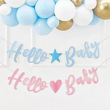 INS Hello Baby Letter Flag Banner Baby One Hundred Days Happy Birthday Party Background Κρεμαστή γιρλάντα DIY Διακοσμητικά Προμήθειες