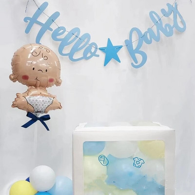 INS Hello Baby Letter Flag Banner Baby One Hundred Days Happy Birthday Party Background Κρεμαστή γιρλάντα DIY Διακοσμητικά Προμήθειες