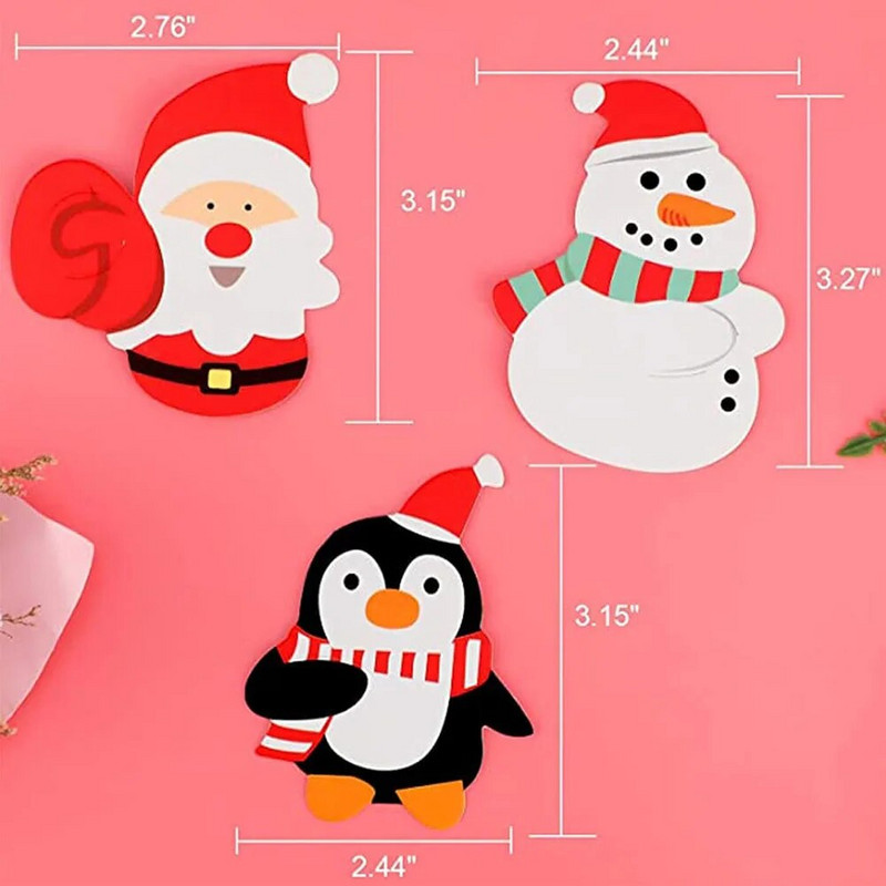 50 vnt Kalėdų ledinukų popierinių saldainių atvirukų puošmena Pingvinas Kalėdų Senelio gimtadienio dovana vaikams Kalėdų puošmena