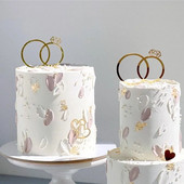 INS Golden Wind Ring Acrylic Toppers Cake Insert Proposal Angagement Ακρυλικά Διακοσμήσεις γαμήλιας τούρτας Προμήθειες πάρτι 2024