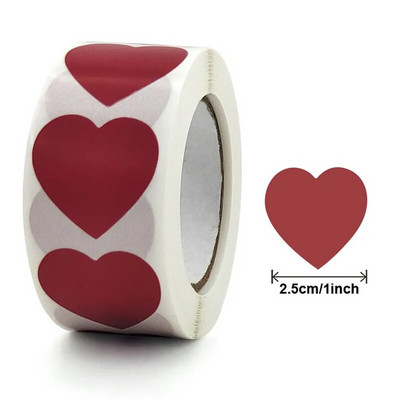 Αυτοκόλλητα 1 ιντσών Sweet Hot Pink Heart Design Ετικέτες για αποφοίτηση γάμου HANKSGIVING Δωροκάρτες Αυτοκόλλητα σφράγισης φακέλων
