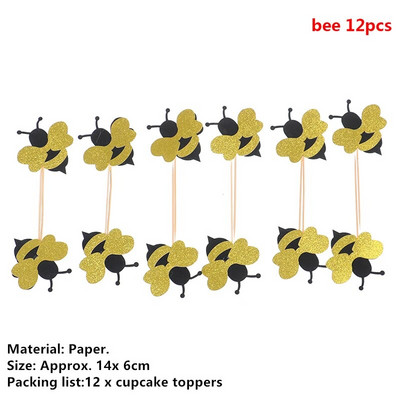 10 τμχ Gold Glitter Dancing Girl Ballerina Cupcake Toppers Cake Επιλογές για Νυφικό πάρτι γενεθλίων στο πάρτι γάμου