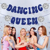 Disco Single Party Fantasy Laser Τραβώντας σημαία πανό Γαμήλιο πάρτι Νύφη Χορευτικό πάρτι φόντου Κρεμαστή γιρλάντα διακοσμητική
