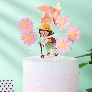 30 бр. Daisy Cupcake Toppers Избор на торта Цвете за торта Topper Daisy Flower Cake Picks Birthday Cake Picks Daisy Flower Cake Toppers