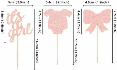 12 τμχ Μπλε ροζ Cupcake Toppers για το φύλο Reveal Baby Shower Παιδικά Διακοσμητικά πάρτι γενεθλίων για αγόρι κορίτσι προμήθειες πάρτι γενεθλίων