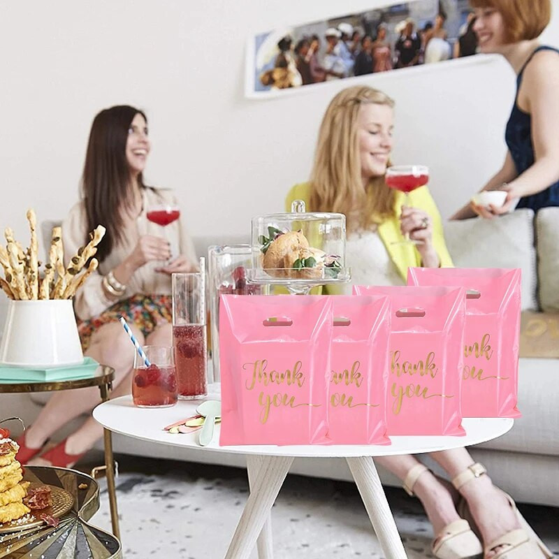 10 vnt. padėkos dovanų maišelis, skirtas vestuvių gimtadieniui, mergvakario dovanų pakavimas, plastikinis skanėstų maišelis smulkaus verslo reikmenys