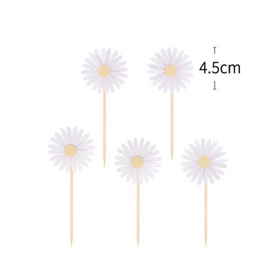 Summer Fresh Wind Happy Birthday Cake Topper Small Daisy Lemon Decoration Party Supplies Αξεσουάρ ψησίματος