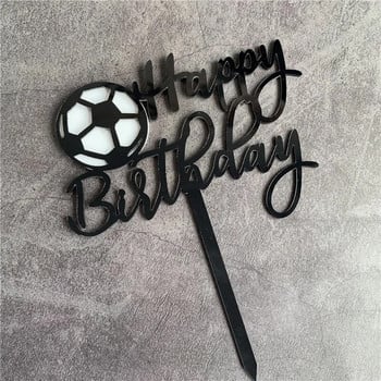 Мъжки мъжки бог Двупластова тема за украса на футболна торта Момче Честит рожден ден Горнище Парти консумативи Сувенири за деца