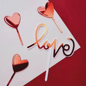 Γαμήλια τούρτα Topper Love Hearts Επετειακή Μπομπονιέρες για την Ημέρα του Αγίου Βαλεντίνου Διακοσμήσεις Προμήθειες