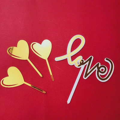 Γαμήλια τούρτα Topper Love Hearts Επετειακή Μπομπονιέρες για την Ημέρα του Αγίου Βαλεντίνου Διακοσμήσεις Προμήθειες