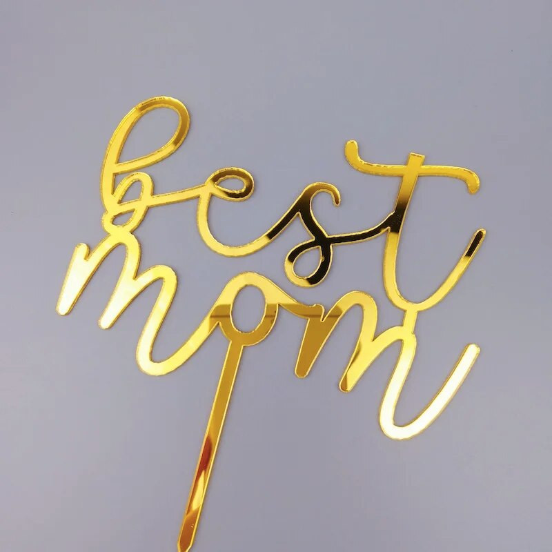 Naujas geriausias mamos akrilo torto dangtelis rožinis auksinis, mes tave mylime, mama Motinos dienos, mamos gimtadienio papuošalams