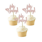10 τμχ Διακοσμήσεις Baby Shower Its A Boy Girl Cupcake Topper Tools for 1st Birthday Party Favor Oh Baby Kids DIY Cake Decoration