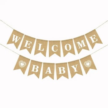 Διακόσμηση πάρτι Καλωσόρισμα Baby Swallowtail Flag Baby Birthday Banner Garland Baby Shower Party Decoration Supplies