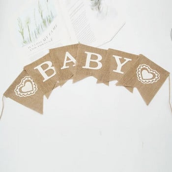 Διακόσμηση πάρτι Καλωσόρισμα Baby Swallowtail Flag Baby Birthday Banner Garland Baby Shower Party Decoration Supplies