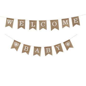 Διακόσμηση πάρτι Καλωσόρισμα Baby Swallowtail Flag Baby Birthday Banner Garland Baby Shower Party Decoration Supplies