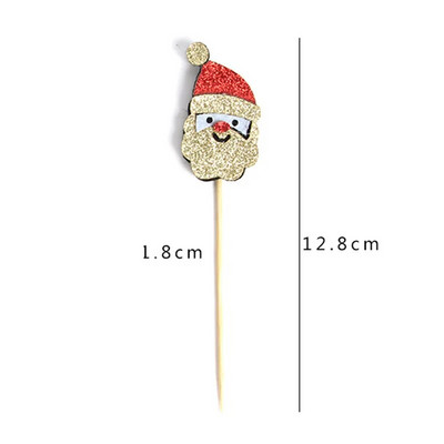 Χριστουγεννιάτικα Cupcake Toppers Επιλογές Glitter Deer Red Boxes Κόκκινα κουτιά δώρων Cake Toppers Διακόσμηση σπιτιού Χριστουγεννιάτικα δέντρα προμήθειες για πάρτι Μπομπονιέρες