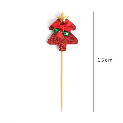 Χριστουγεννιάτικα Cupcake Toppers Επιλογές Glitter Deer Red Boxes Κόκκινα κουτιά δώρων Cake Toppers Διακόσμηση σπιτιού Χριστουγεννιάτικα δέντρα προμήθειες για πάρτι Μπομπονιέρες