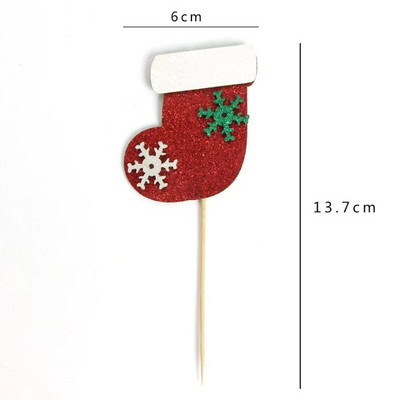 Χριστουγεννιάτικα Cupcake Toppers Επιλογές Glitter Deer Red Boxes Κόκκινα κουτιά δώρων Cake Toppers Διακόσμηση σπιτιού Χριστουγεννιάτικα δέντρα προμήθειες για πάρτι Μπομπονιέρες