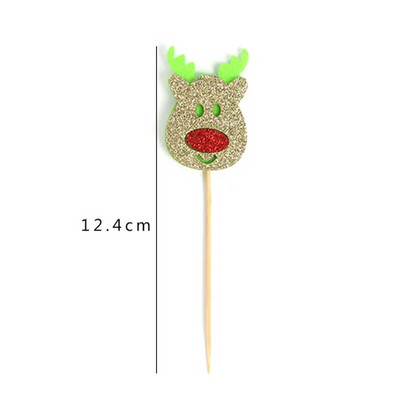 Χριστουγεννιάτικα Cupcake Toppers Επιλογές Glitter Deer Red Boxes Κόκκινα κουτιά δώρων Cake Toppers Διακόσμηση σπιτιού Χριστουγεννιάτικα δέντρα προμήθειες για πάρτι Μπομπονιέρες