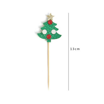 Χριστουγεννιάτικα Cupcake Toppers Επιλογές Glitter Deer Red Boxes Κόκκινα κουτιά δώρων Cake Toppers Διακόσμηση σπιτιού Χριστουγεννιάτικα δέντρα προμήθειες για πάρτι Μπομπονιέρες