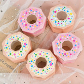 10 tk Donuts, paberist kommid, šokolaadist kinkekarp Magusad kotid sõõrikuteemalise peo pulmade sünnipäevaks Baby Shower Dekoratsioonisoodustused