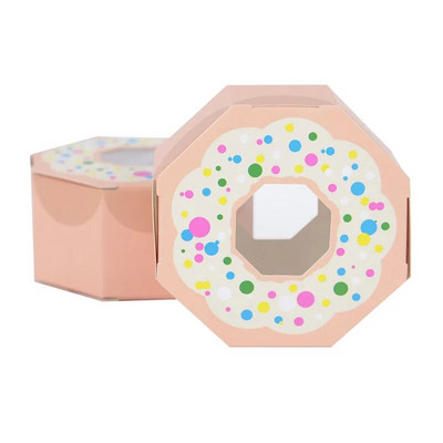 10 tk Donuts, paberist kommid, šokolaadist kinkekarp Magusad kotid sõõrikuteemalise peo pulmade sünnipäevaks Baby Shower Dekoratsioonisoodustused
