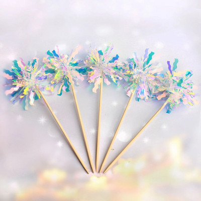 5 τμχ Πυροτεχνήματα Cupcake Topper Flags Πολύχρωμη κορδέλα Toppers τούρτας γενεθλίων για παιδικό γάμο Διακοσμήσεις πάρτι για μωρά