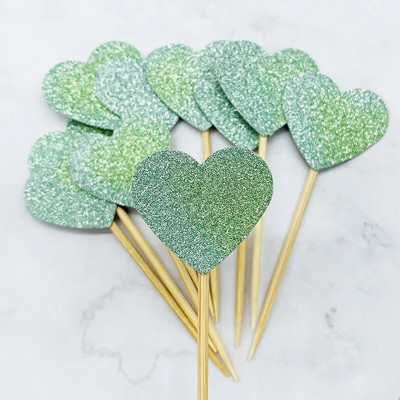 20 Κομμάτια/Παρτίδα lovely heart star Cake Topper Cake Top Cupcake Toppers Flag Birthday Party Wedding Decoration Cake Party Decor