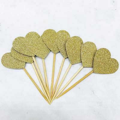 20 Κομμάτια/Παρτίδα lovely heart star Cake Topper Cake Top Cupcake Toppers Flag Birthday Party Wedding Decoration Cake Party Decor