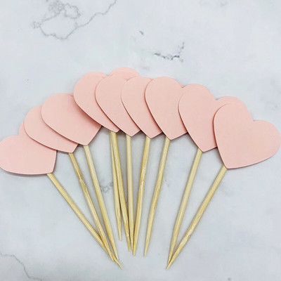 20 Κομμάτια/Παρτίδα lovely heart star Cake Topper Cake Top Cupcake Toppers Flag Birthday Party Wedding Decoration Cake Party Decor