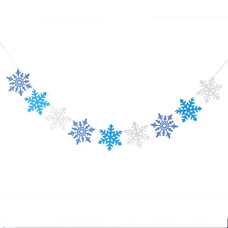 Kalėdų papuošalai Snaigės styga girlianda Žiemos karnavalas Vaikų Kalėdos Linksmų Naujųjų Metų Vakarėlis Kabantis Snaigės Girliandos Dekoracija