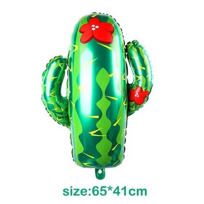 Happy Birthday Cake Topper Cactus Garland Cupcake Foil Balloons for Baby Shower 1st Birthday Gender Reveal Cake Party Decoration