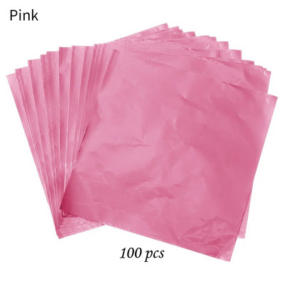 100 vnt 10x10 cm aliuminio folijos saldainiai šokoladiniai sausainiai skardinis vyniojamasis popierius „pasidaryk pats“ metalinis įspaudimas dovanų amatų popierius pakavimo popierius