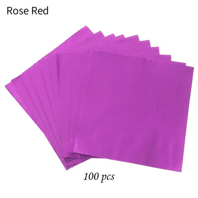 100 vnt 10x10 cm aliuminio folijos saldainiai šokoladiniai sausainiai skardinis vyniojamasis popierius „pasidaryk pats“ metalinis įspaudimas dovanų amatų popierius pakavimo popierius