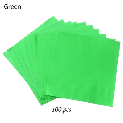 100 vnt 10x10 cm aliuminio folijos saldainiai šokoladiniai sausainiai skardinis vyniojamasis popierius „pasidaryk pats“ metalinis įspaudimas dovanų amatų popierius pakavimo popierius